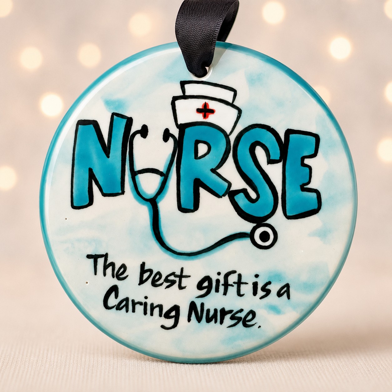 Caring Nurse Flat Ornament
